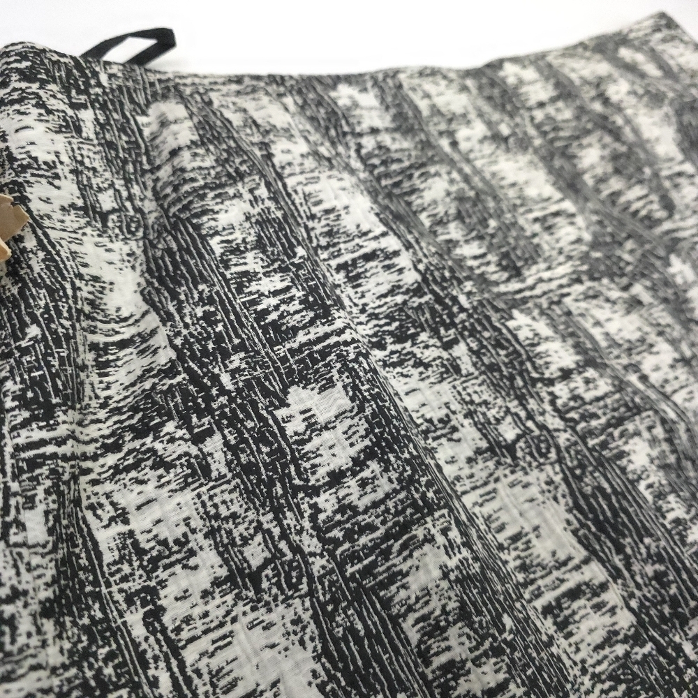 Kasper Black and White Patterned Skirt Sz 16 - Picture 3 of 8